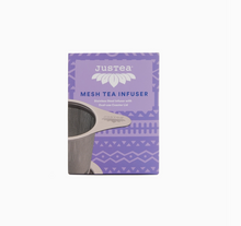 Load image into Gallery viewer, STAINLESS STEEL TEA STEEPER STRAINER SITS ON MUG
